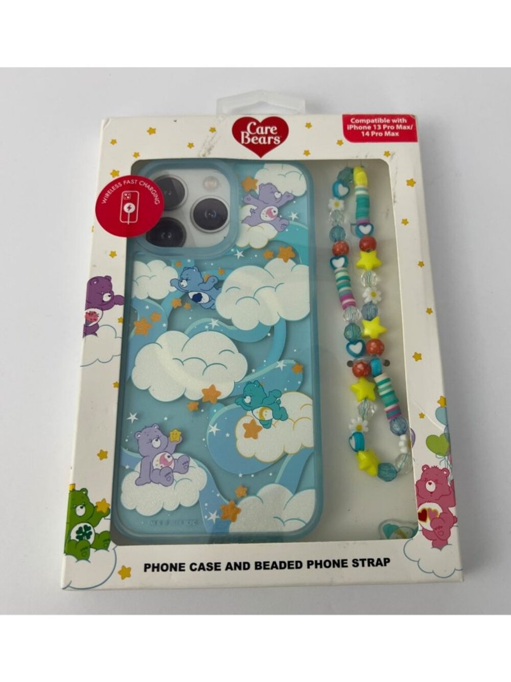Care Bears  iPhone 13 Pro Max / 14  Pro Max Phone Case &  Phone Strap NEW